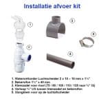 Universele afvoerset waterontharder maat 75 - 125 mm